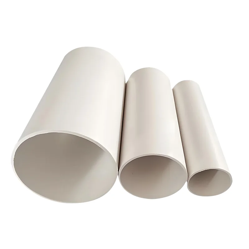 White plastic PVC-U underground threaded power communication optical cable DC cable protective sleeve – view 1