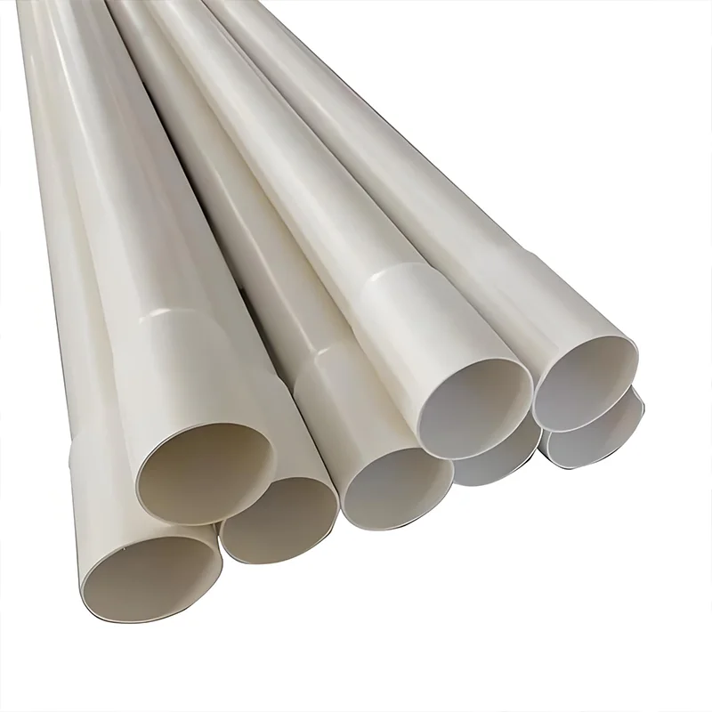 White UPVC high voltage cable municipal buried weak current upvc power communication threading pipe – view 1