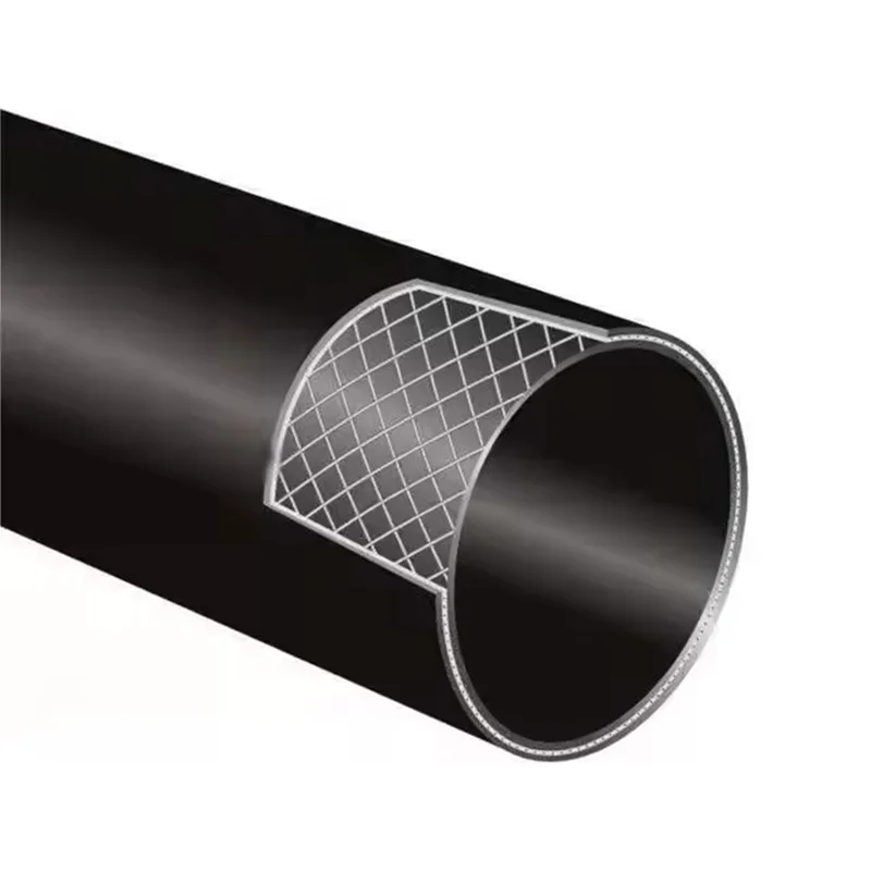 HDPE steel wire mesh reinforced PE composite pipe for oil and gas fields, secondary and tertiary oil recovery, PE polyethylene composite pipe, oil and gas transmission pipeline – view 1