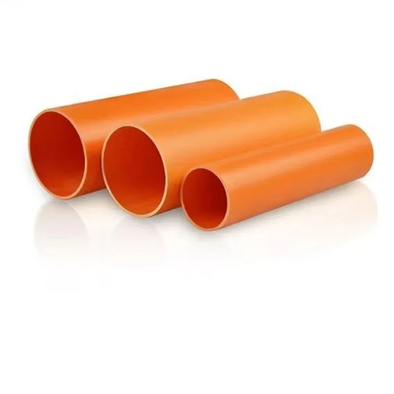 CPVC thickened inner and outer walls are smooth and buried in high-voltage power cable protective sleeves – view 1