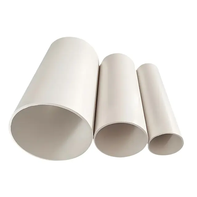 White plastic PVC-U underground threaded power communication optical cable DC cable protective sleeve