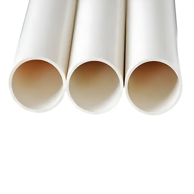 PVC-U plastic flexible large-diameter high-voltage exhaust pipe for street lights photovoltaic optical cable cable communication protection communication pipe